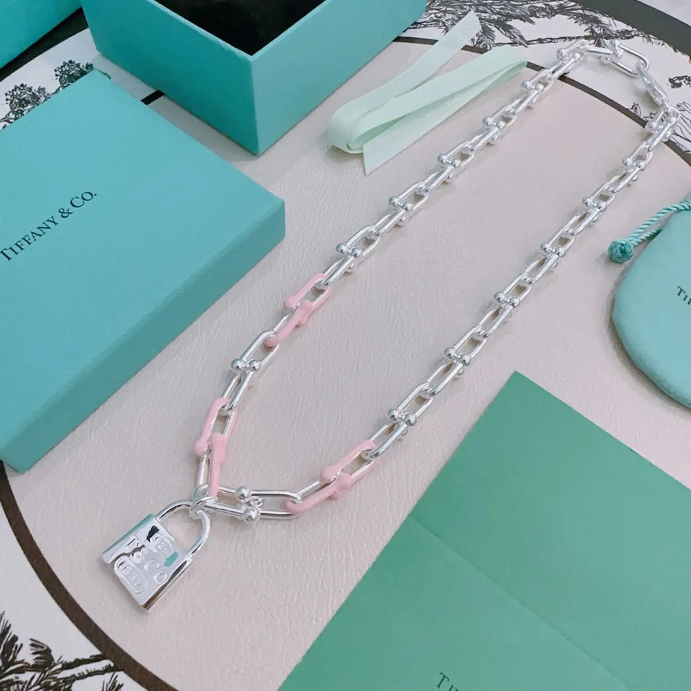 Tiffany & Co. Silver Key Lock Necklace